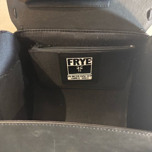 FRYE MINI Backpack Snap Closure Smooth Leather Adjustable Straps Top Handle - Picture 8 of 14